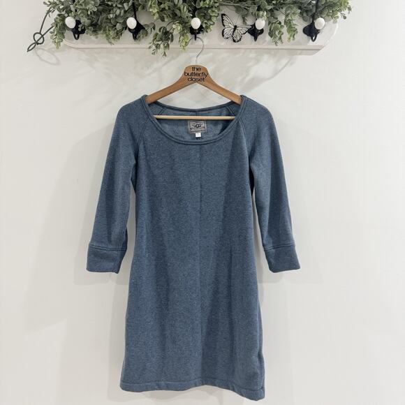 Womens Ugg Lirette Blue Sweater Dress 3/4 Sleeve Small Q8007 - Picture 1 of 4